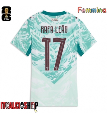 Portogallo Rafael Leao #17 Seconda Maglia Femmina Mondiali 2026 Manica Corta